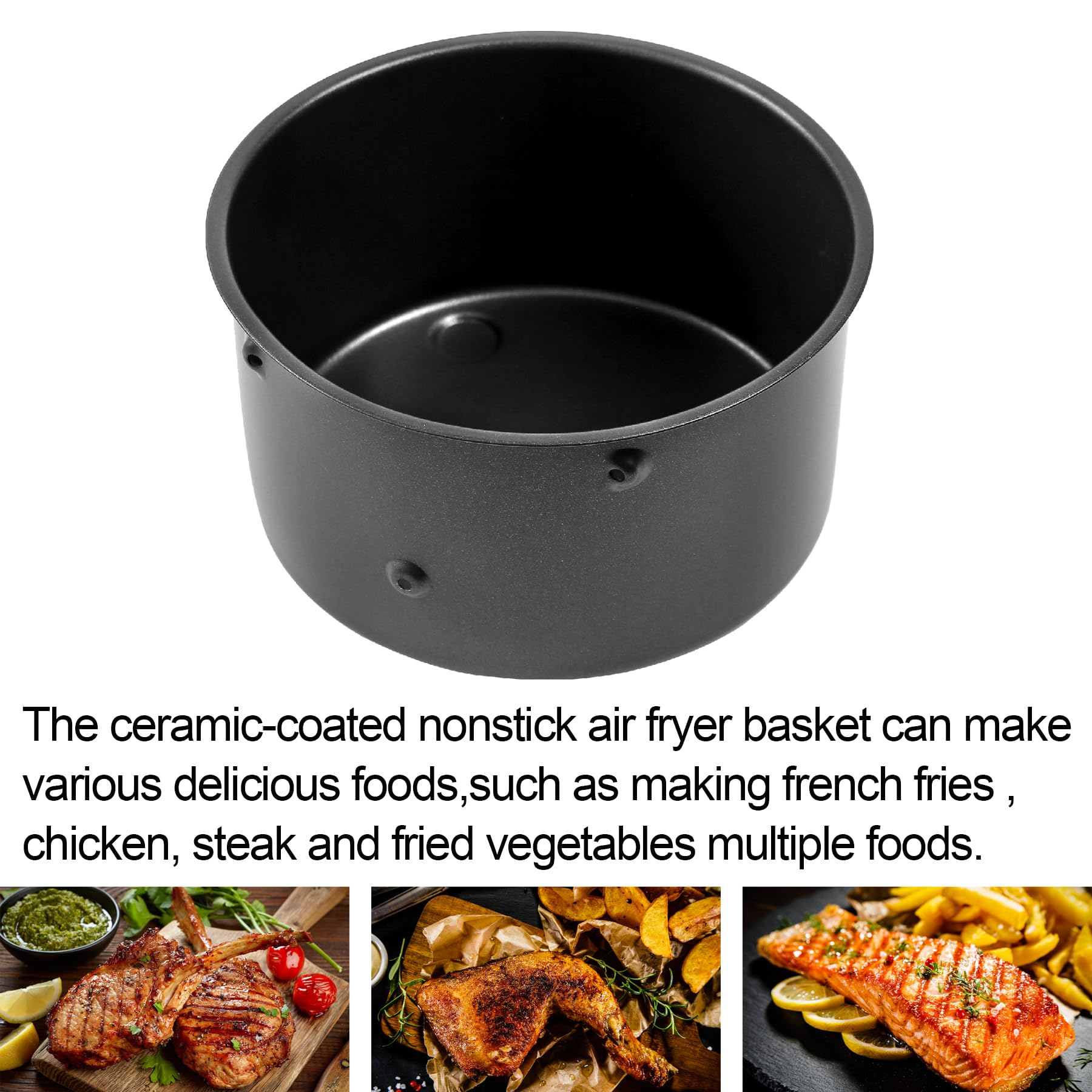Replacement Air Fryer Basket for Ninja AF101 AF100 AF100C AF101BRN AF101C AF101NP AF101QAQ AF101QBK - 4QT Capacity Air Fryer Accessories & Parts - Perfect for Healthy Cooking, Snacks & Family Meals