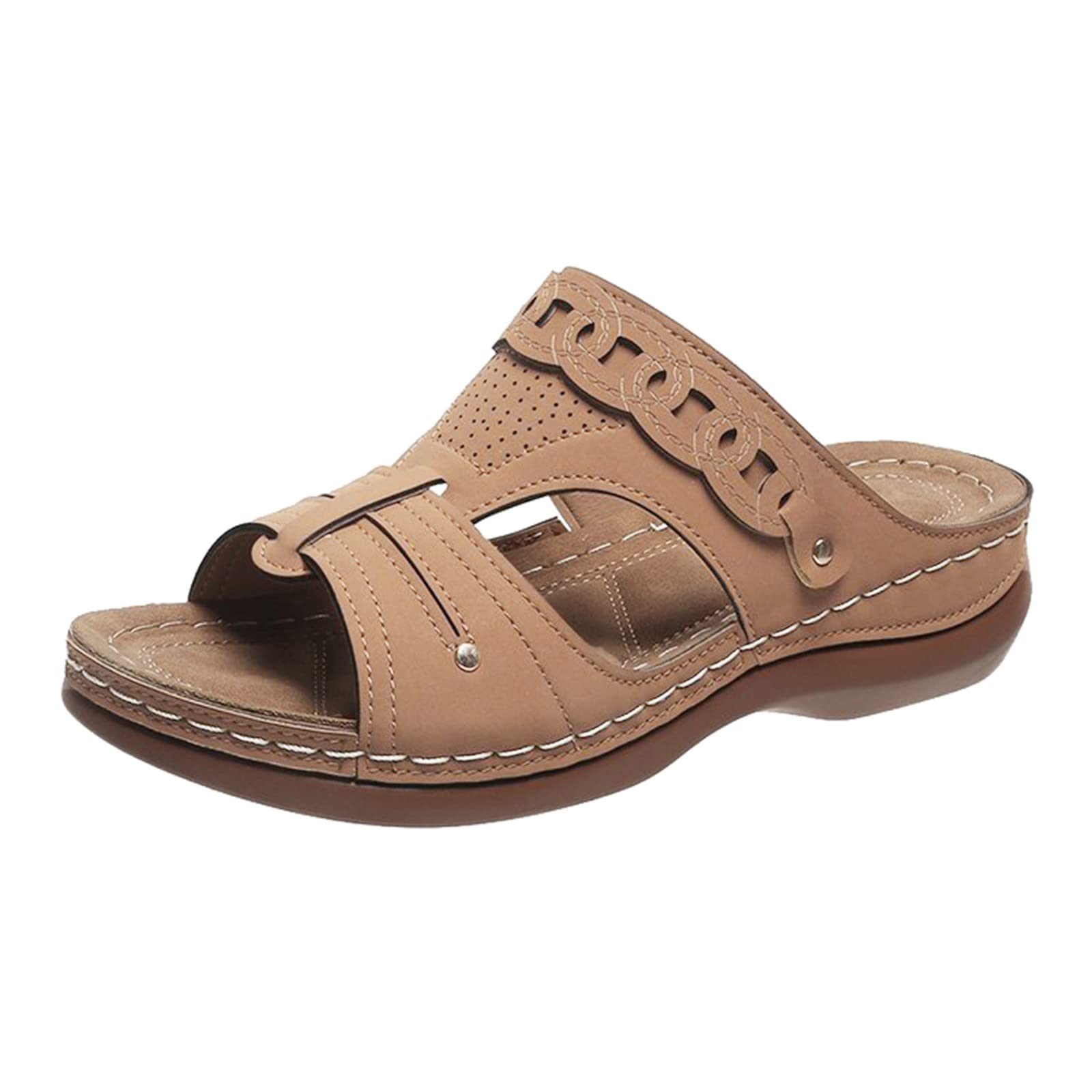 Women's Comfortable Wedge Flip Flop Sandals - Summer Jelly Slippers with Arch Support for Walking, Beach, Pool & Casual Wear