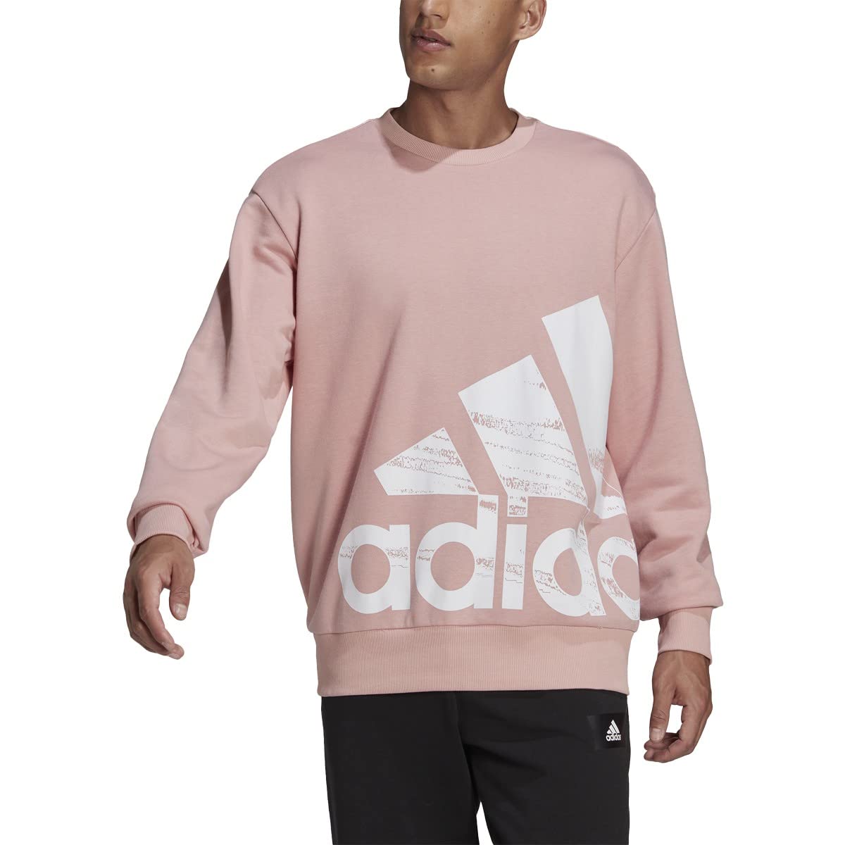 Adidas Men's Essentials Brandlove Sweatshirt - Comfortable Casual Pullover Hoodie for Gym, Running & Streetwear Fashion