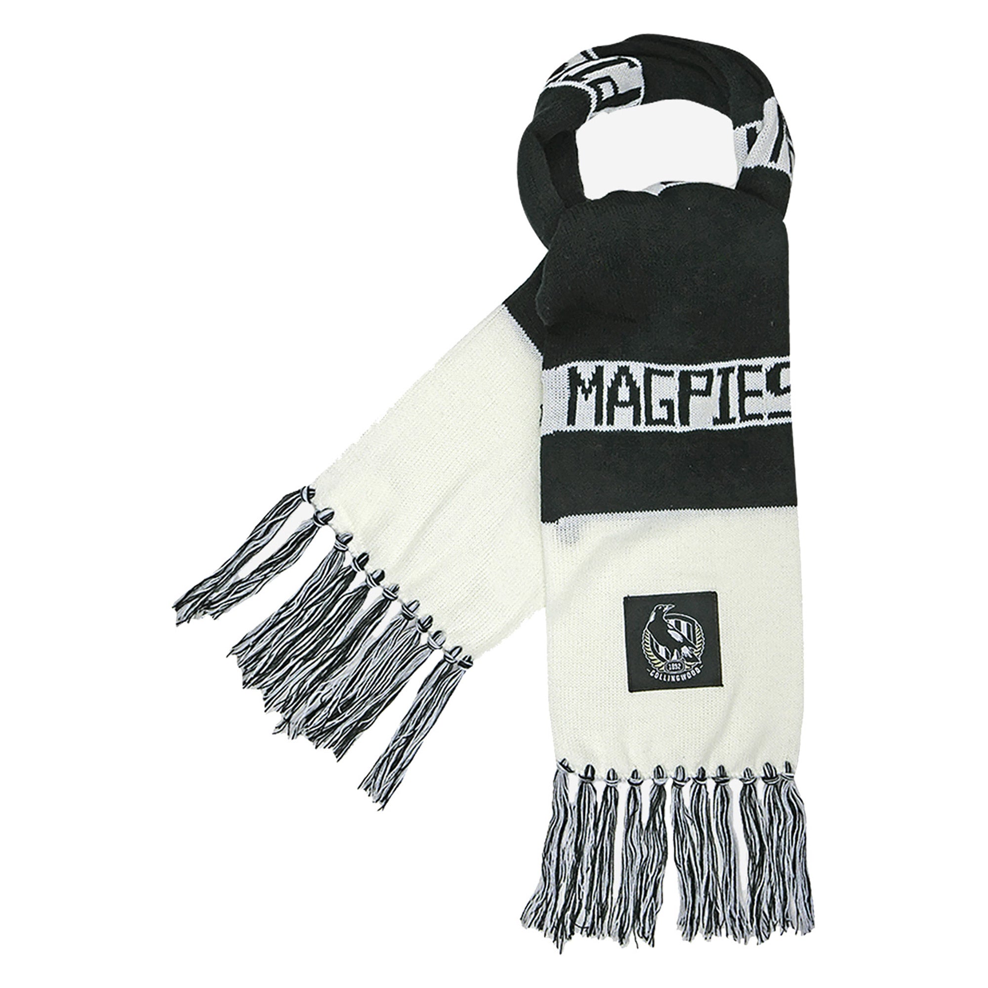 Official AFL Collingwood Magpies Bar Scarf for Adults - Premium Team Fan Accessory for Football Games, Tailgating & Sports Events