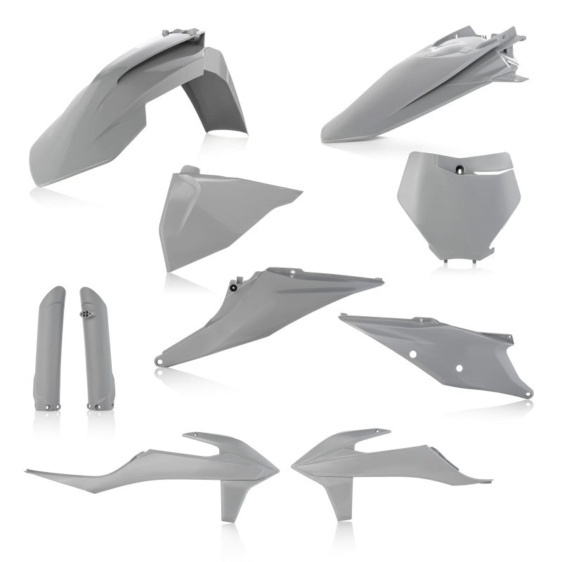 Acerbis Full Plastic Kit for KTM 125-450 SX/SX-F/XC/XC-F/XC TPI (19-22) - Gray | Dirt Bike Body Replacement for Off-Road & Motocross Racing