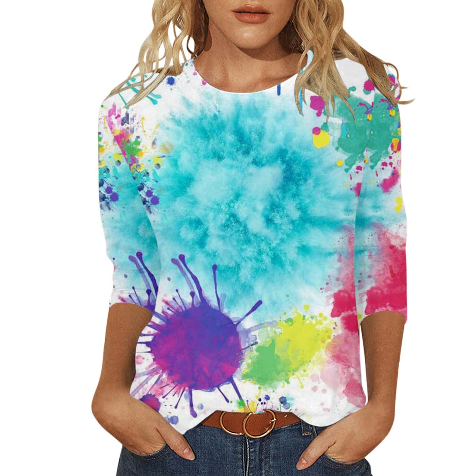 Women's Casual 3/4 Sleeve T-Shirt | Mid-Length Crew Neck Tee | Perfect for Everyday Wear, Work & Weekend Outfits