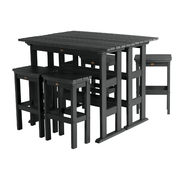 Lehigh 6-Piece Bar Height Balcony Patio Set - Outdoor Dining & Entertaining Furniture for Small Spaces