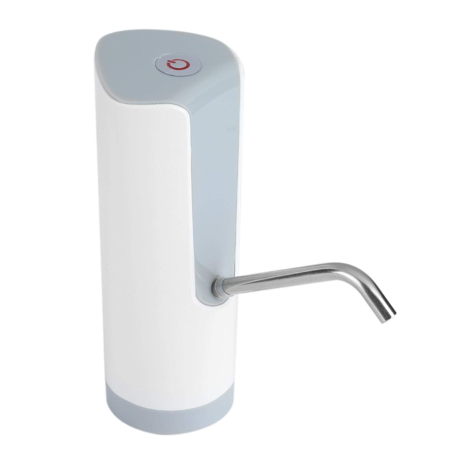 USB Rechargeable Electric Water Bottle Pump - Automatic Water Dispenser for 3-5 Gallon Jugs, Portable Drinking Water Pump with LED Indicator (White) - Perfect for Home, Office, Camping & Outdoor Activities