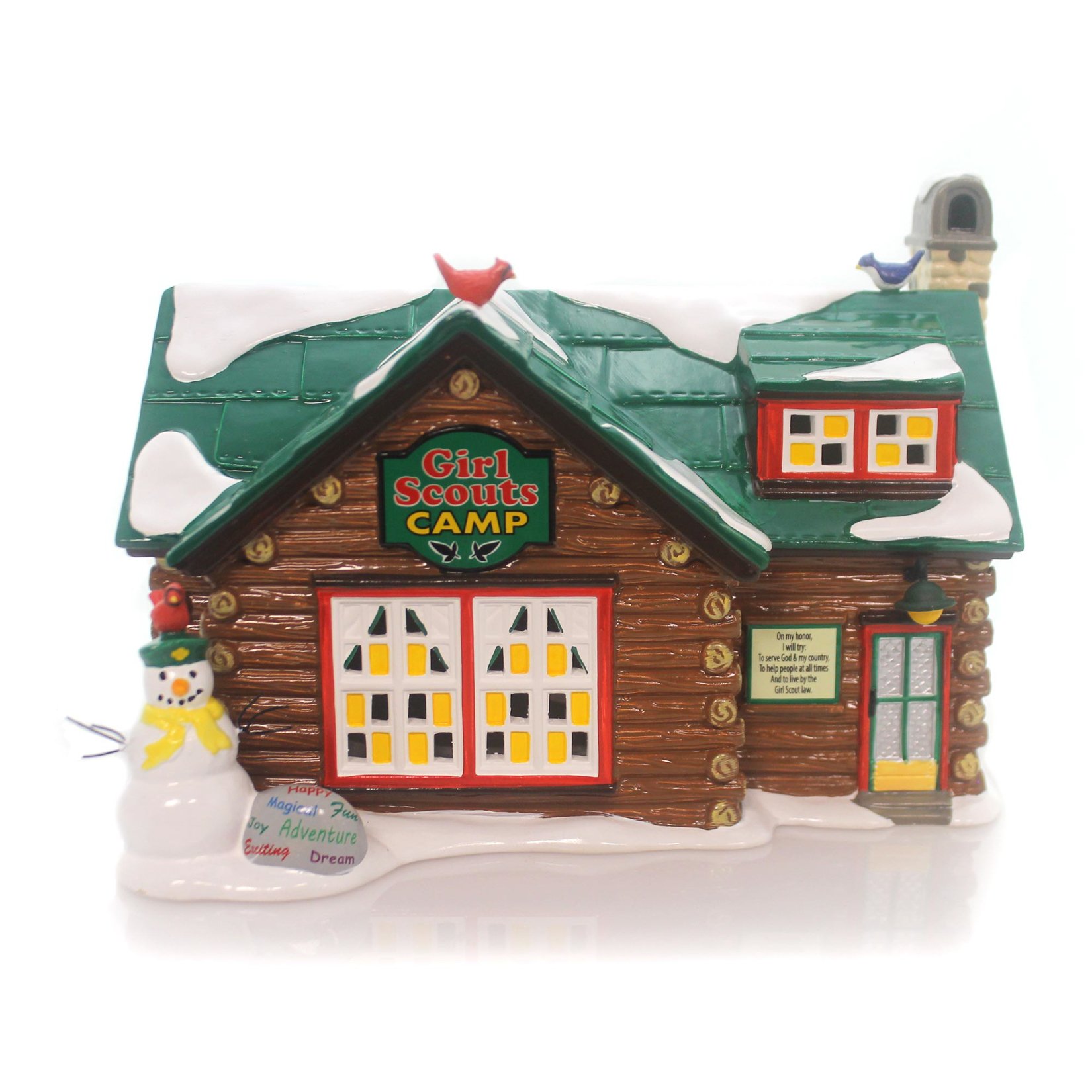 Department 56 4050982 Girl Scouts Camp Collectible Village Figurine - Hand-Painted Ceramic Christmas Decoration for Home, Holiday Display & Gift Giving