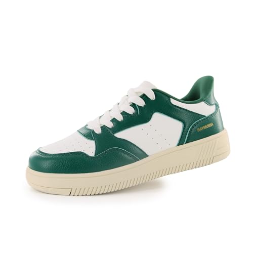 White/Green Sneakers