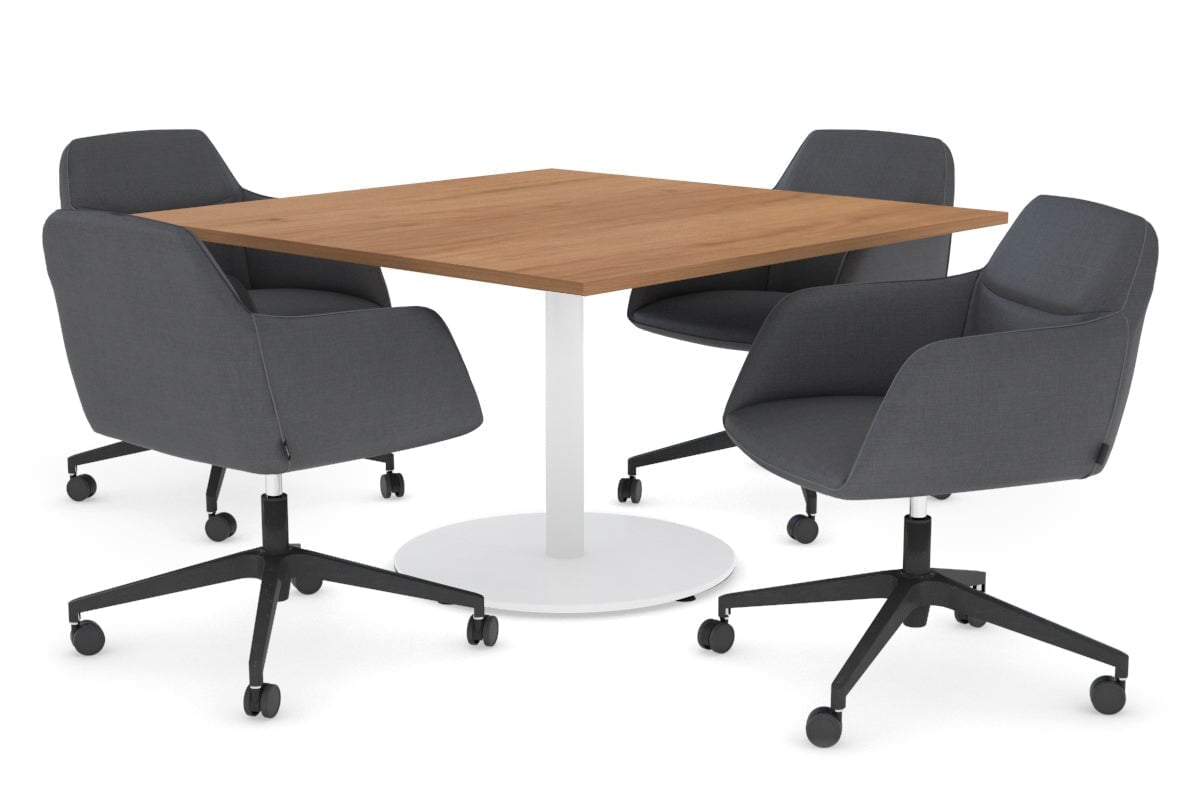 Premium Sapphire Disc Base Rectangle Conference Table - Elegant Boardroom Furniture for Professional Office Meetings & Executive Workspaces