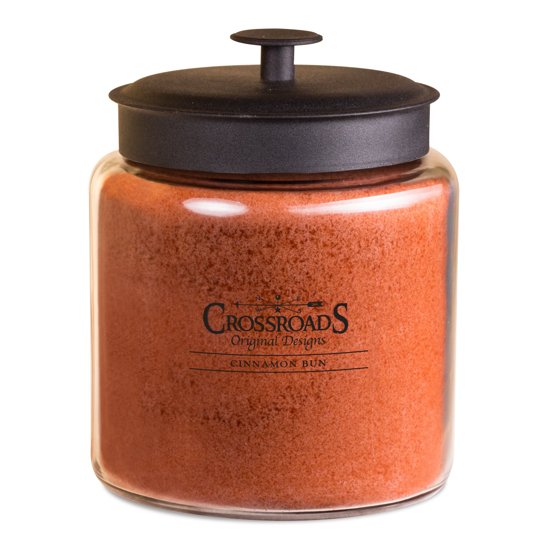 Crossroads Cinnamon Bun Scented 4-Wick Candle - 96oz Large Jar Candle for Home Decor, Aromatherapy & Cozy Atmosphere | Perfect for Living Room, Bedroom & Gift Giving