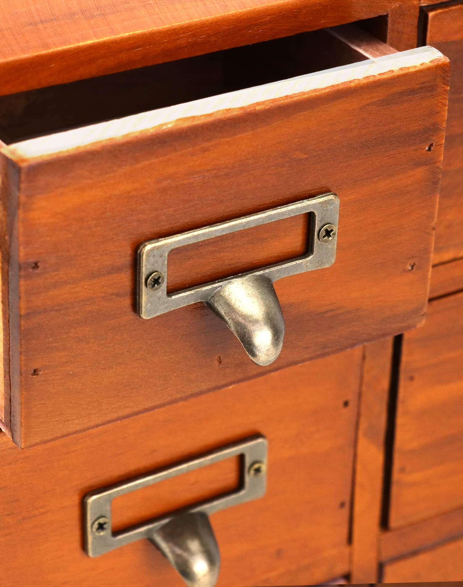 Vintage Wooden Apothecary Cabinet with 9 Drawers - Home Office & Bedroom Storage Organizer for Tea, Jewelry & Cosmetics