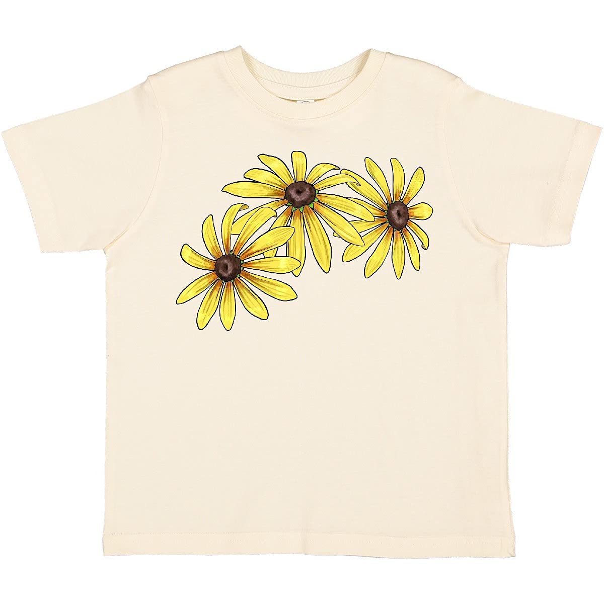 Inktastic Black Eyed Susans Flowers Toddler T-Shirt - Cute Floral Graphic Tee for Baby Boys & Girls - Soft Cotton Kids Shirt for Playdates, Daycare & Family Photos