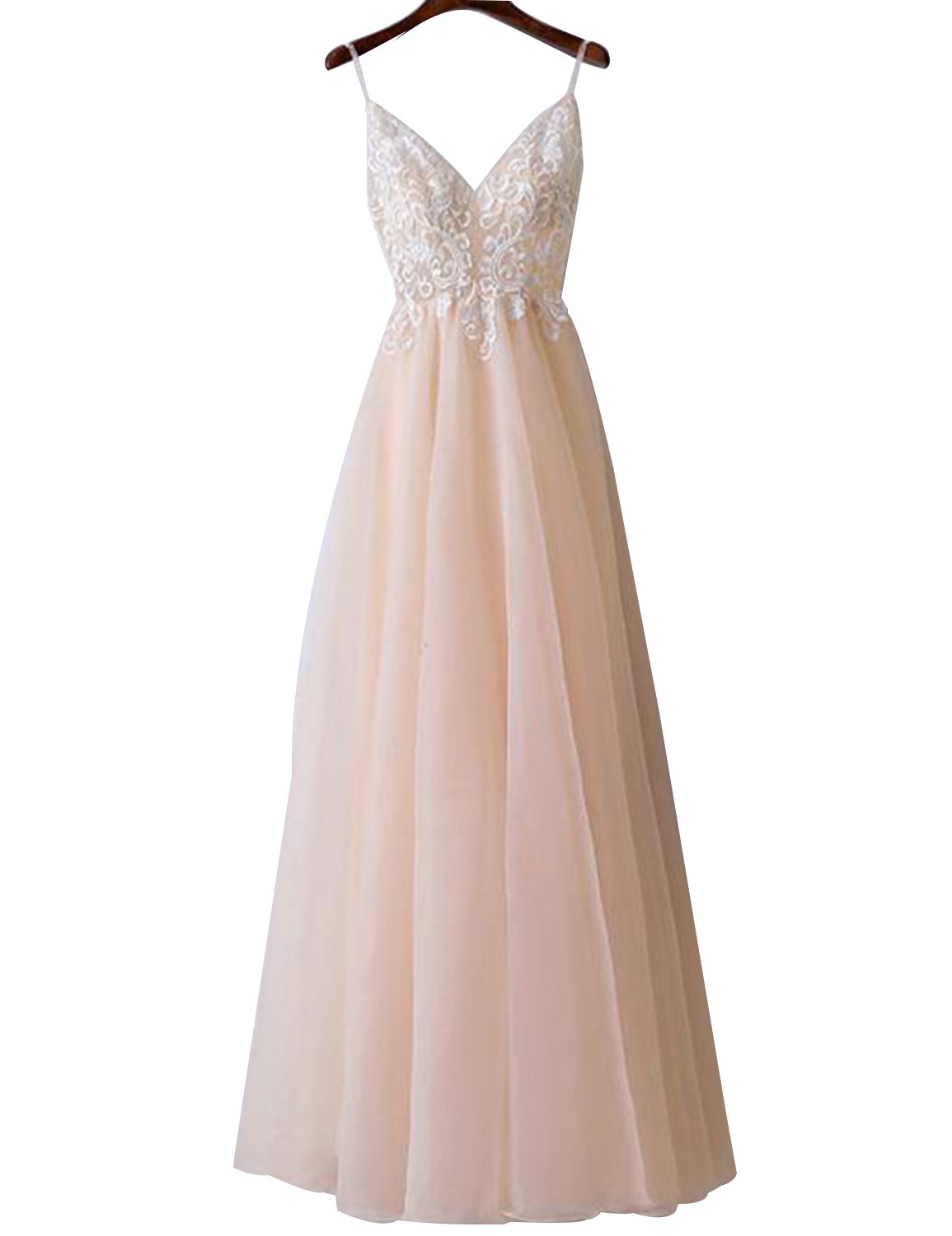 Elegant Sexy Spaghetti Strap Prom Dress with Lace & Tulle - Women's Formal Party Gown for Homecoming, Bridesmaid, Evening Gala & Special Occasions