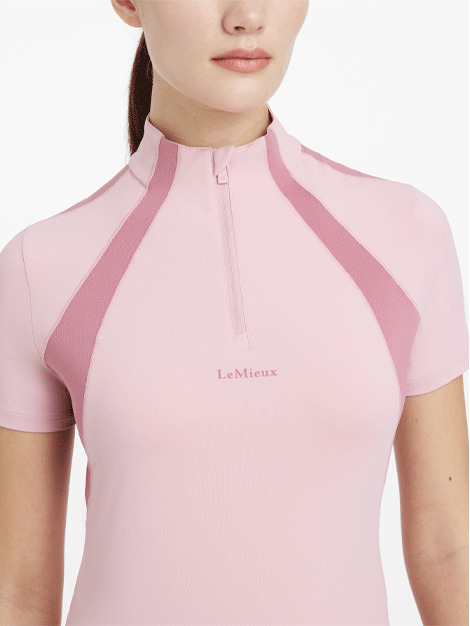 Maria Mesh Short Sleeve Base Layer for Women - Breathable Athletic Top for Running, Yoga & Workouts - Le Mieux Ladies Activewear