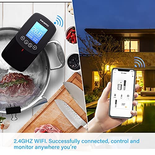 **Inkbird 1000W WiFi Sous Vide Cooker with Vacuum Sealer & APP Control - Preset Recipes, Automatic Air Sealing for Perfect Steaks, Chicken, Fish - Ideal for Home Chefs & Meal Prep**