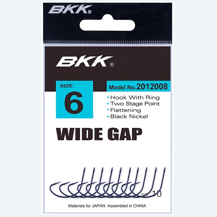 BKK Wide Gap R Bait Hook - Premium Fishing Hooks for Bass, Trout, and Saltwater Fishing | Ideal for Freshwater and Saltwater Angling
