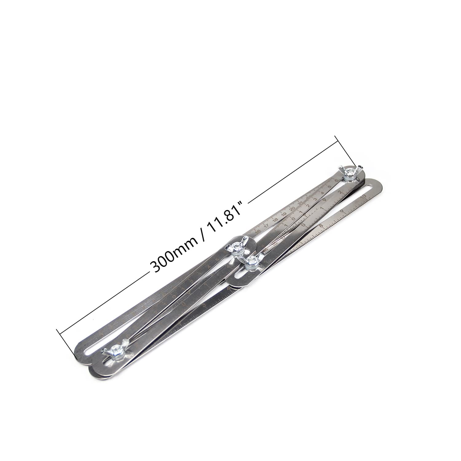 Utoolmart 4-Sided Multi Angle Measuring Ruler - 12.2 Inch Stainless Steel Angle Finder Tool for Builders, Carpenters & DIY Projects - Perfect for Woodworking, Metal Fabrication and Home Renovation (Silver)