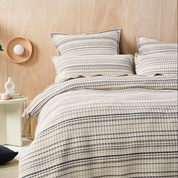 Premium Dana Mushroom European Pillowcase by Linen House - Soft & Breathable Linen Blend for Bedroom Decor, Luxury Hotel Style Bedding, Home Styling Accessory