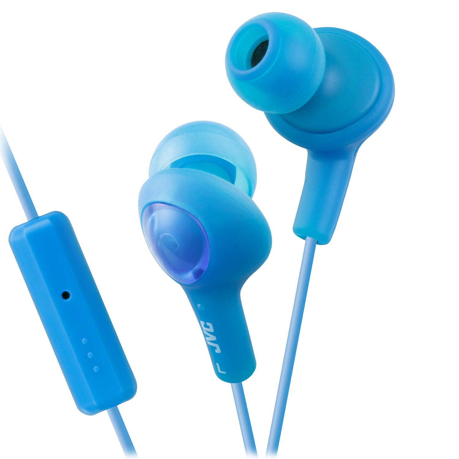 JVC HAFR6A Gumy Plus In-Ear Headphones with Deep Bass - Comfortable Earbuds for Running, Gym & Travel (Blue) - Perfect for Workouts, Commuting & Music Lovers