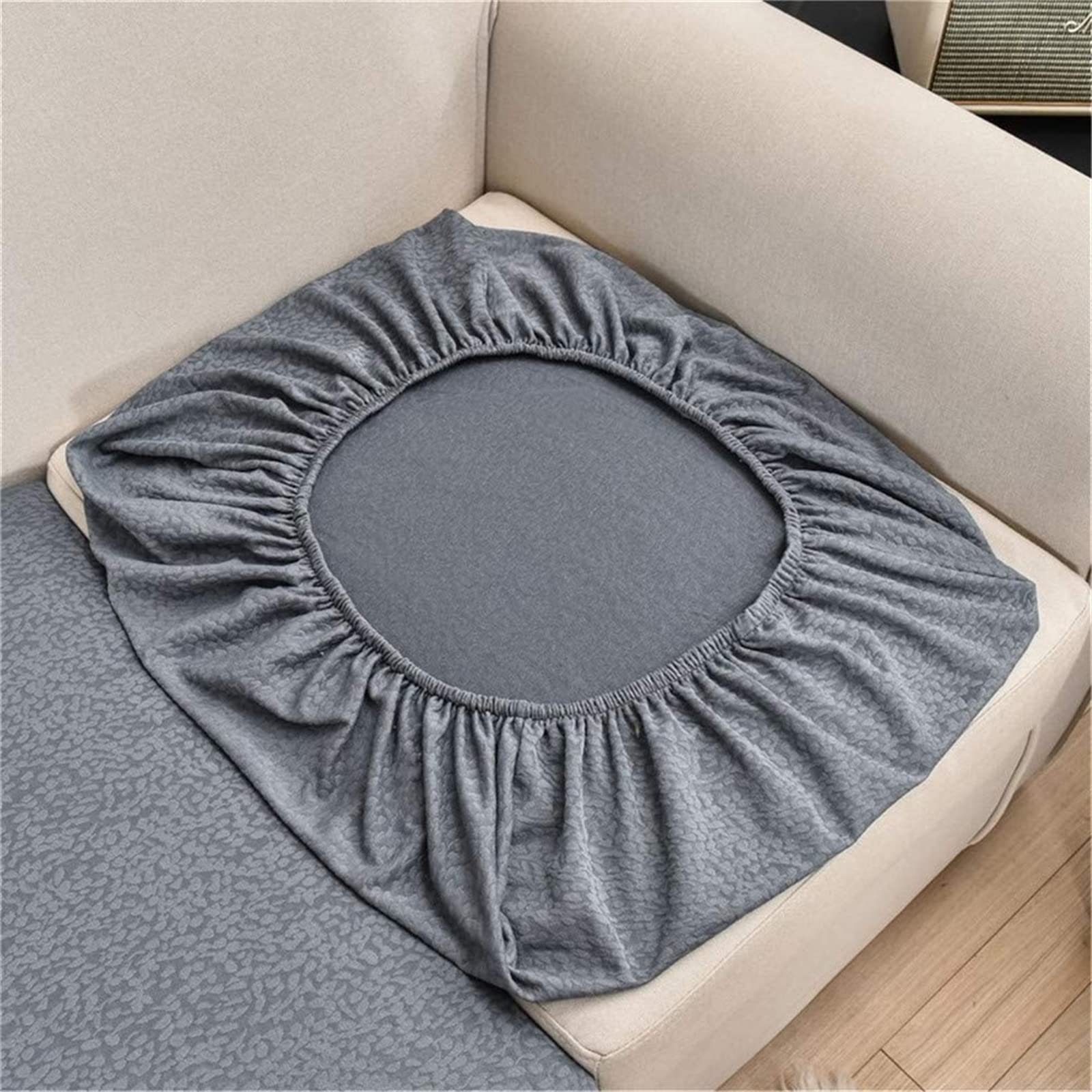 Stretch Waterproof Sofa Cushion Cover - High Elastic Fabric Slipcover for Couches & Chaises (Medium Gray) | Perfect for Pets, Kids & Spill-Prone Living Rooms