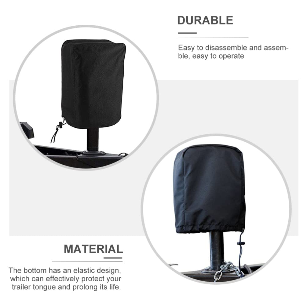 Wakauto Electric RV Jack Cover - Heavy Duty Polyester Trailer Tongue Protector for Travel Trailers, Camper, 5th Wheel | Weatherproof & Durable Protection for Outdoor Use