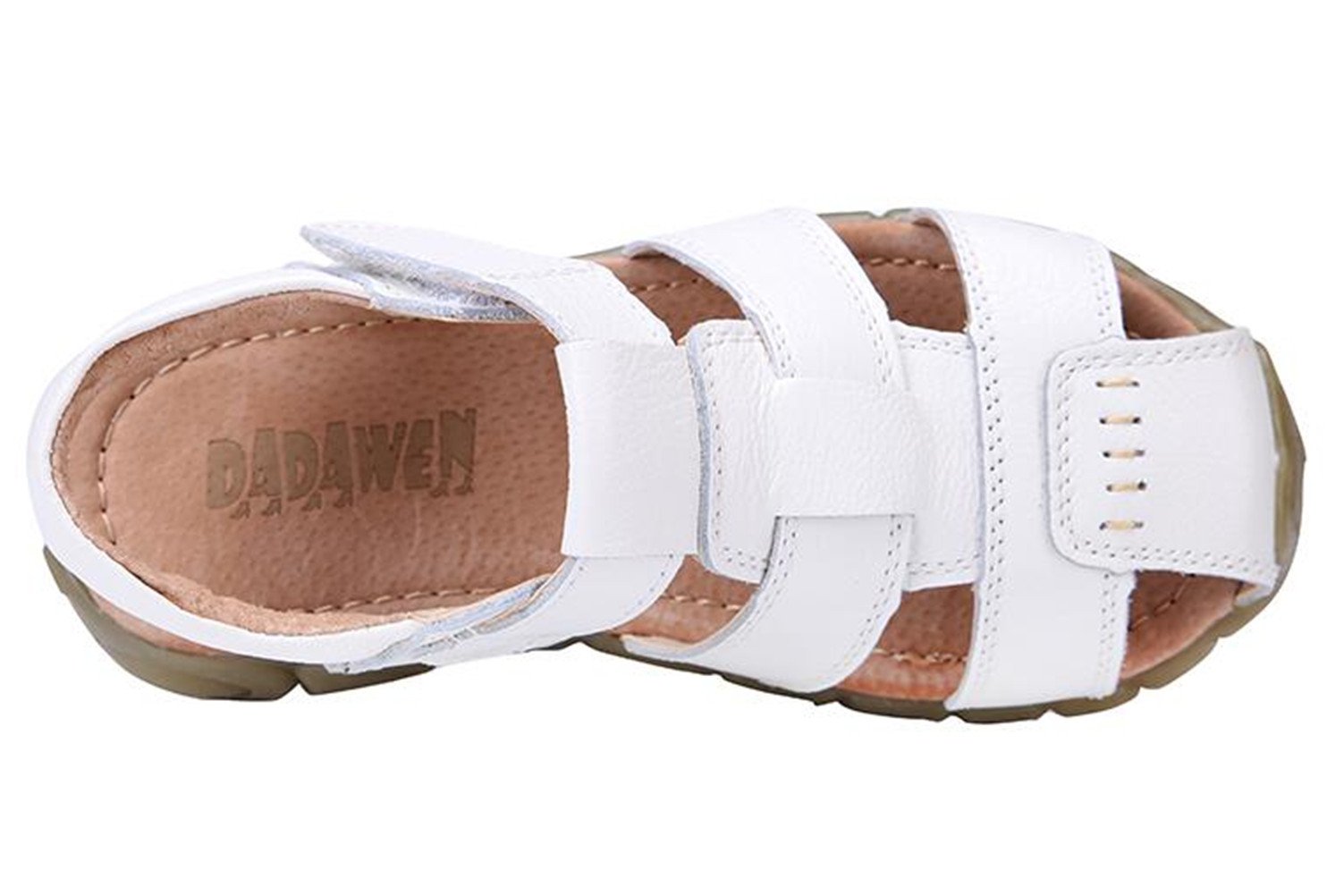 **DADAWEN Kids' Leather Closed-Toe Sport Sandals for Boys & Girls – Toddler, Little Kid & Big Kid Sizes – Perfect for Outdoor Play, Beach & Summer Adventures**