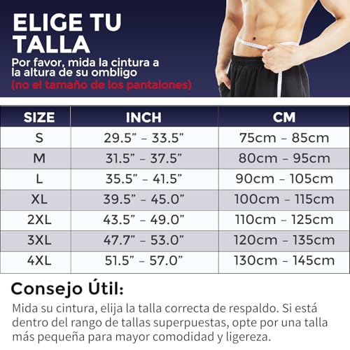 Adjustable Back Support Belt for Men & Women - Lower Back Pain Relief, Lumbar Brace for Herniated Disc & Sciatica - Breathable Work Belt (X-Large, Black) - Ideal for Office, Construction & Post-Surgery Recovery