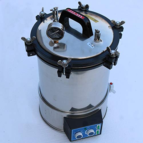 18L Portable High Pressure Autoclave Sterilizer - Stainless Steel Steam Sterilizer for Medical, Dental & Tattoo Equipment (YX-18LDJ) - Perfect for Clinics, Labs & Home Use