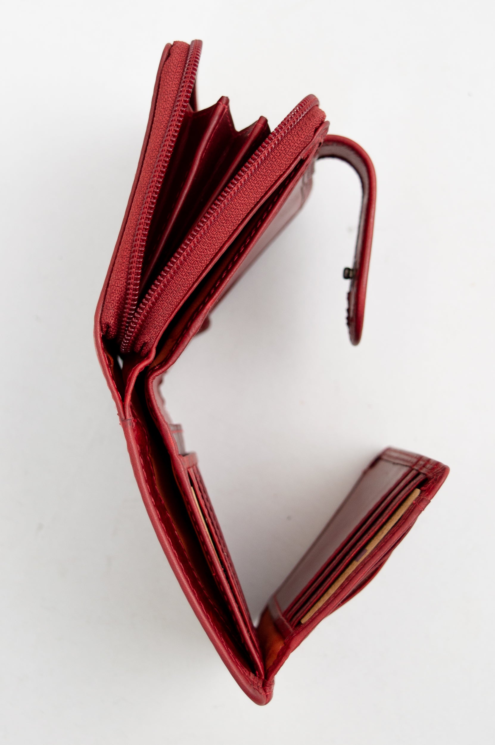 Adrian Klis 157 Women's Genuine Leather Wallet Red - Perfect for Everyday Use, Travel & Gift Giving