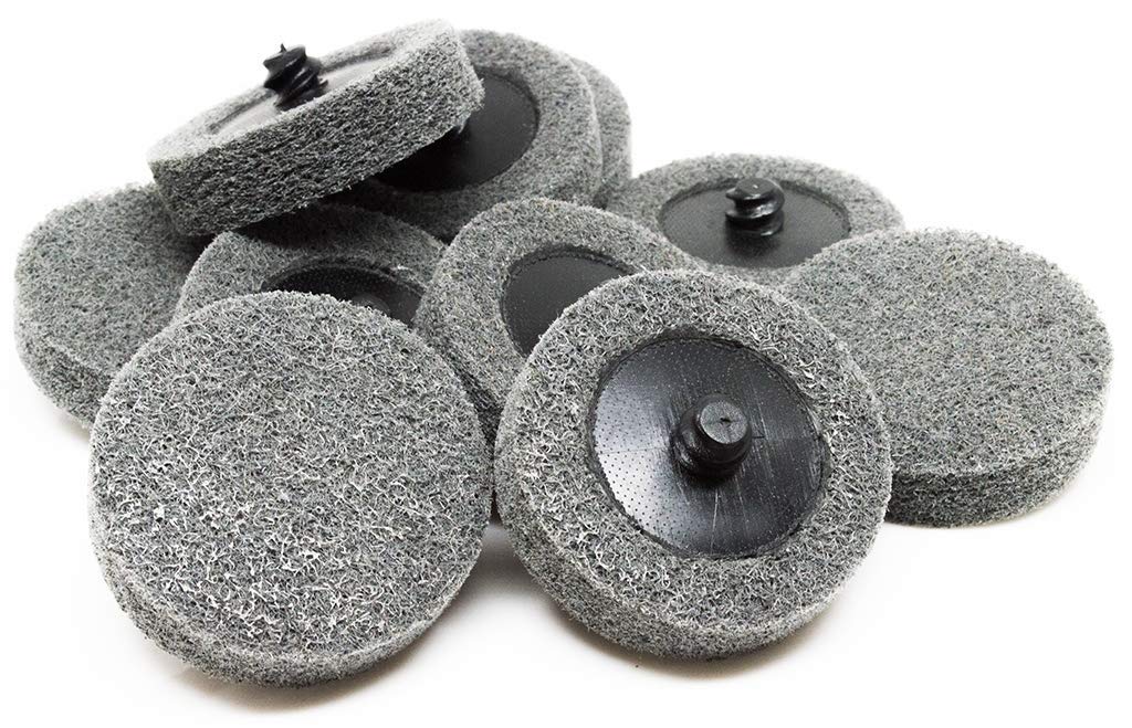 Benchmark Abrasives 2 Inch Sanding Discs - 10 Pack Quick Change Silicon Carbide Sanding Wheels for Drill & Die Grinder - Perfect for Surface Preparation, Paint Stripping, Metal Polishing & Wood Sanding - Grey Color