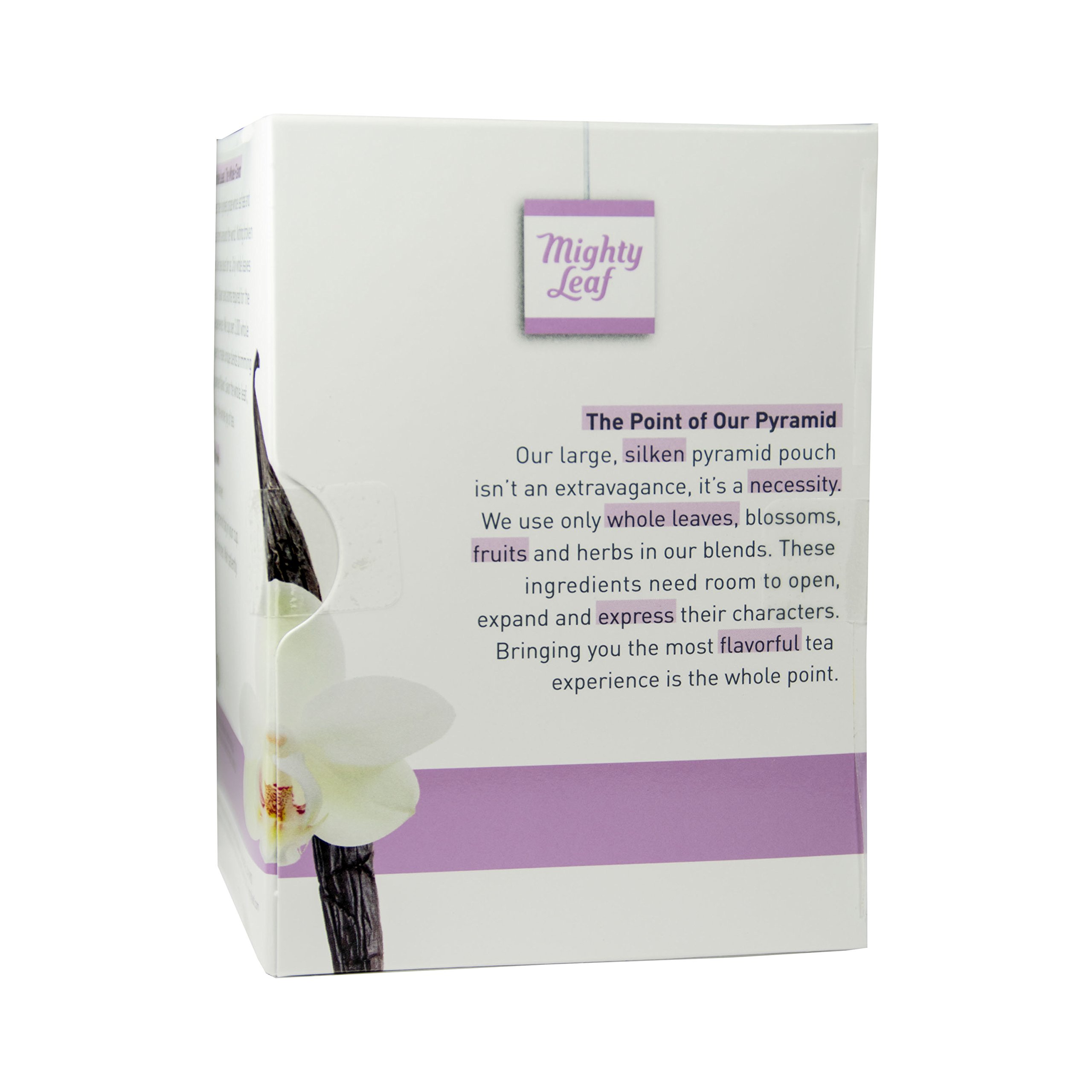 Premium Vanilla Bean Black Tea Bags - Mighty Leaf Whole Leaf Tea, 15 Pyramid Sachets, Caffeinated with Natural Flavors - Perfect for Hot Brewing or Iced Tea at Home, Office & Relaxation
