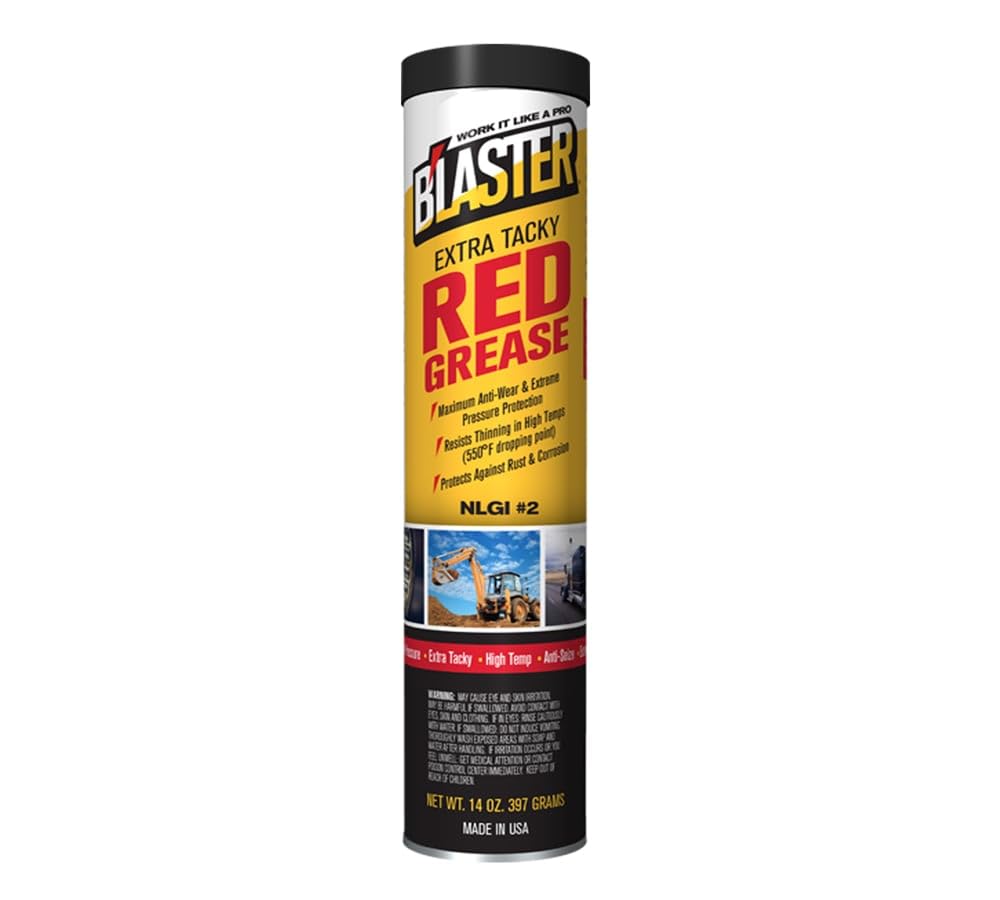 B'laster Extra-Tacky High Temperature Grease (14 oz, 30 Pack) - Heavy Duty Lubricant for Wheel Bearings, Automotive Parts, Garage Doors & Plumbing - Corrosion Protection for Lithium Batteries & Semi Truck Accessories - Ideal for DIY Repairs & Industrial Maintenance