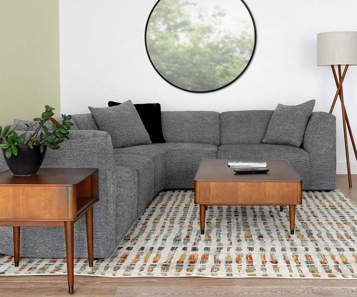 Holfred Modern End Table with Storage Shelf - Small Side Table for Living Room, Bedroom, or Office - Nightstand with Sturdy Metal Frame and Wooden Top