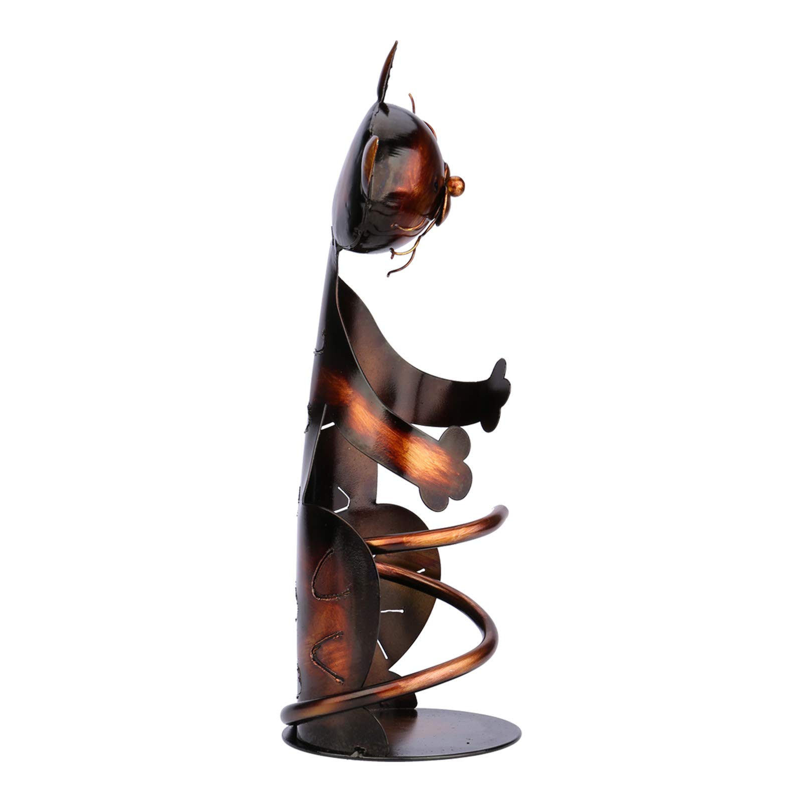 Cat Wine Bottle Holder - Elegant Metal Tabletop Wine Rack for Home Decor | Perfect for Kitchen, Bar & Dining Room Display | Unique Cat Sculpture Gift for Wine Lovers