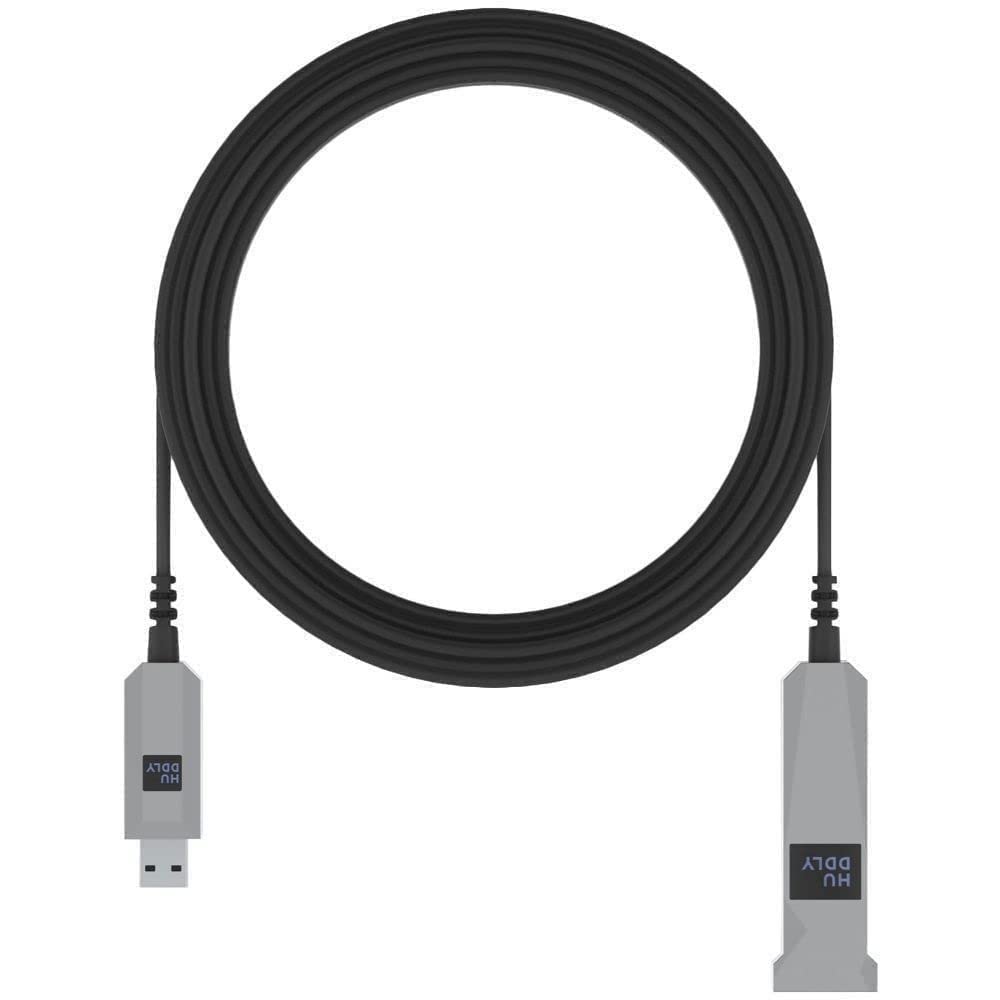 Huddly USB3 AOC Cable 16ft / 5m - High-Speed Active Optical USB 3.0 Extension for 4K Video, Gaming, and Long-Distance Data Transfer - Perfect for Conference Rooms, Home Theaters, and Office Setups