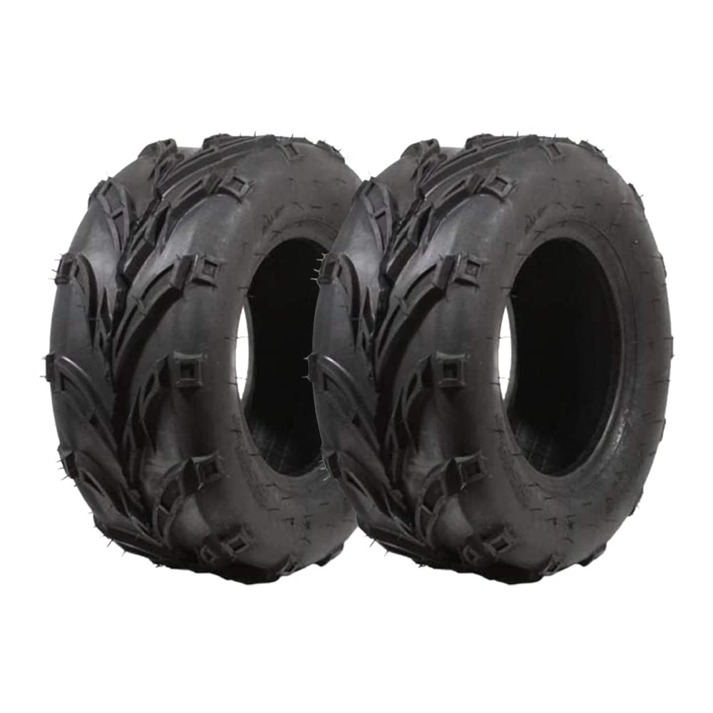 Replacement 16x6-8 V-Tread Tires (Set of 2) for Trailmaster Mid XRX, Blazer 200 Hammerhead Mudhead & Mid-Size Go Karts - Durable Off-Road Tires for Mud, Sand & Trail Riding