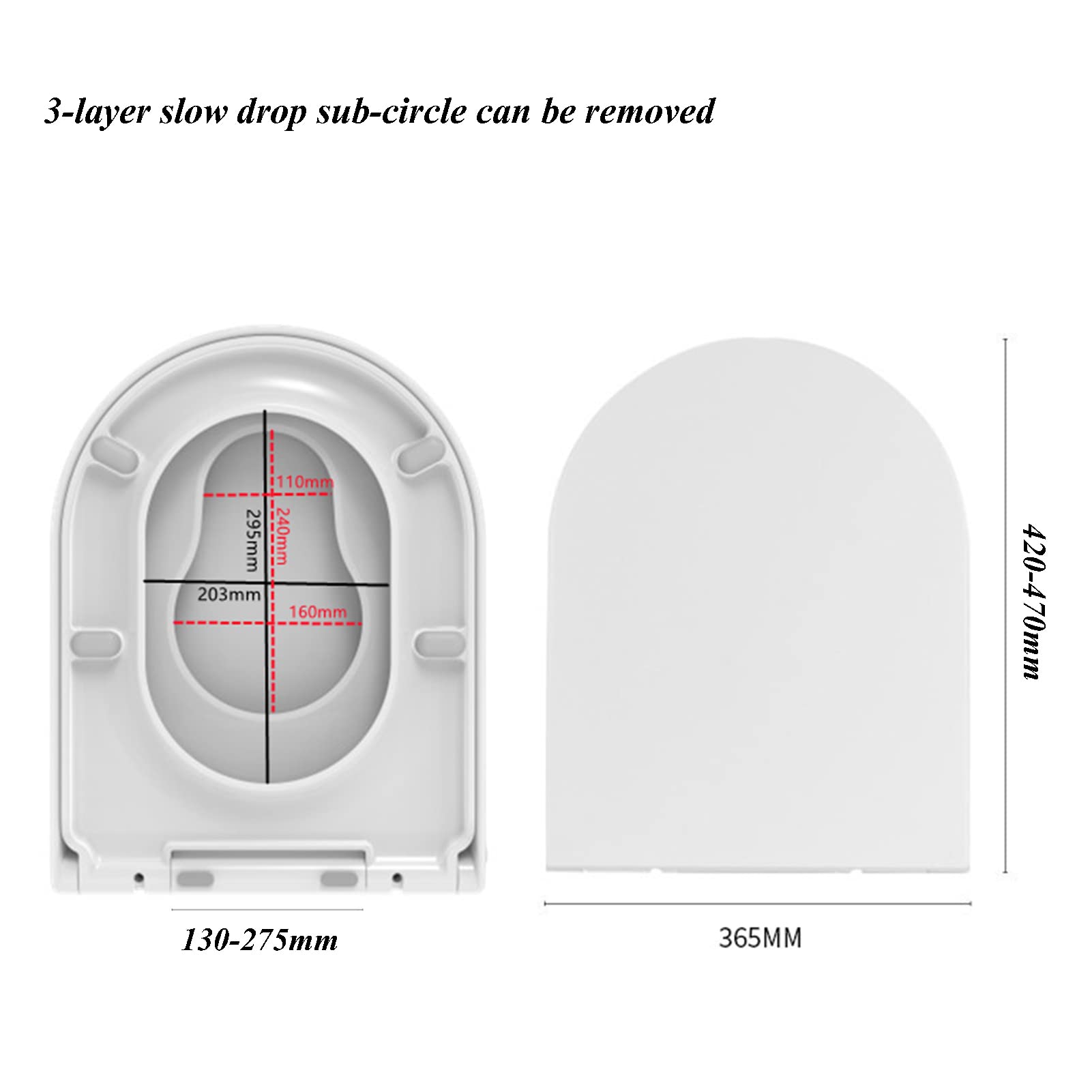 2-in-1 Elongated Toilet Seat with Built-in Potty Trainer | Soft Close Hinges | White Ergonomic Oval Design | Fits Standard Bathroom Toilets | Perfect for Families with Toddlers & Modern Homes