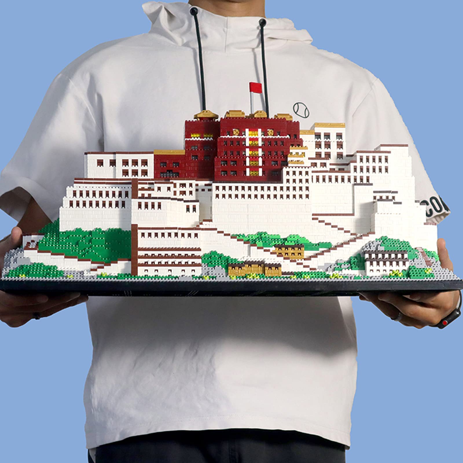 10,000Pcs DIY Mini Diamond Blocks - Potala Palace Architecture Model Building Set, Creative Gift for Kids & Adults - Perfect for Home Decoration, Collectibles & Stress Relief