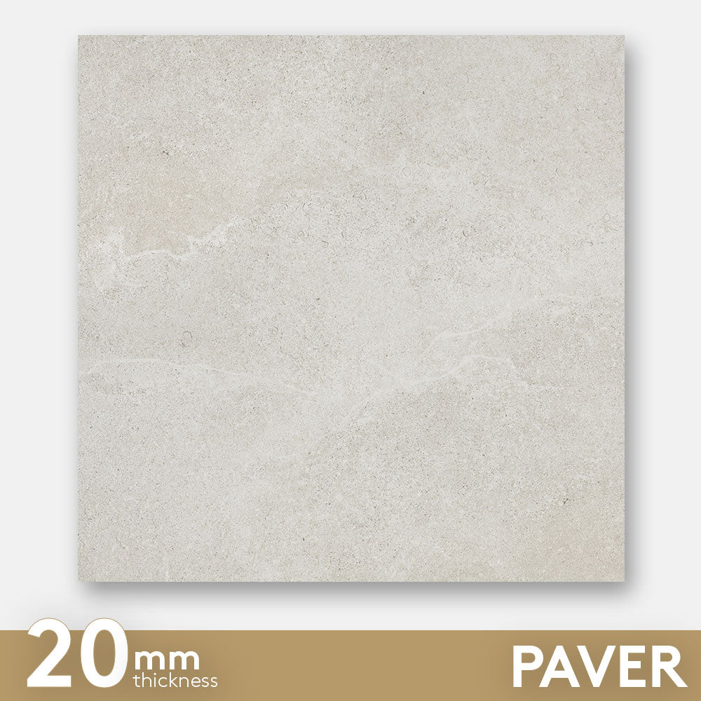 Premium 600x600x20mm White Outdoor Porcelain Paver Tiles - Marble Look Finish for Patio, Garden & Poolside Decoration - Weatherproof & Slip-Resistant