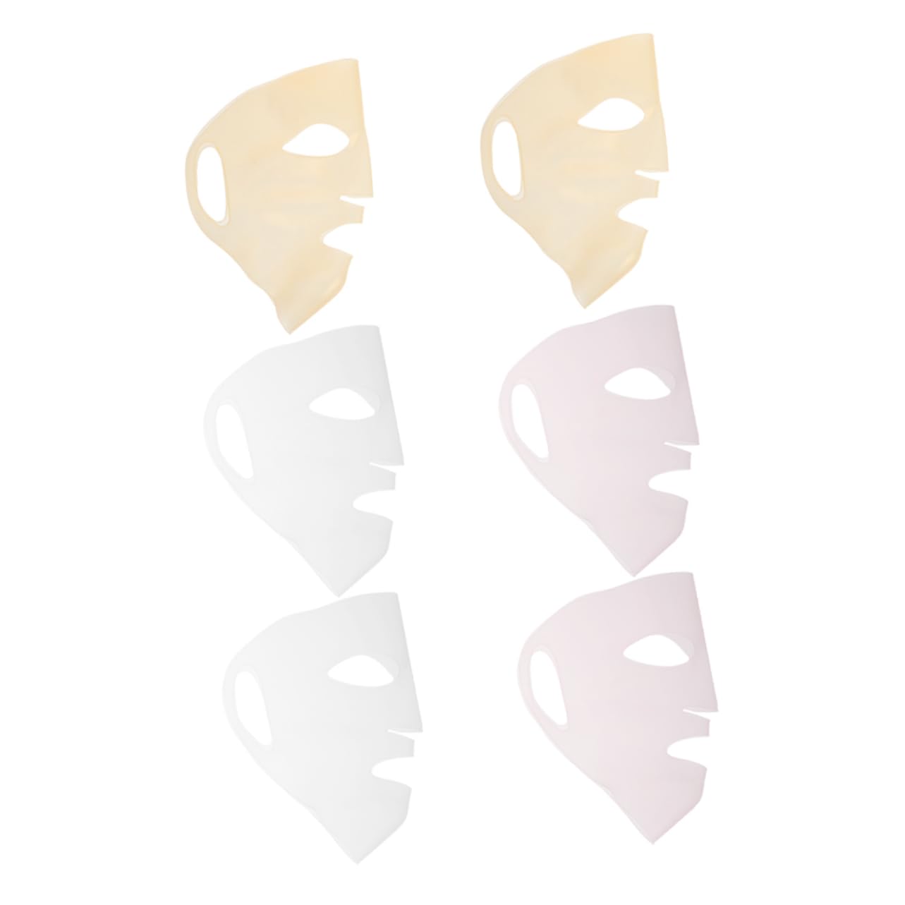 Minkissy 6-Pack Reusable Silicone Face Mask Cover - Overnight Collagen Lip & Beauty Care Mask for Hydration & Anti-Aging | Perfect for Nighttime Skincare, Spa Treatments & At-Home Facial Therapy
