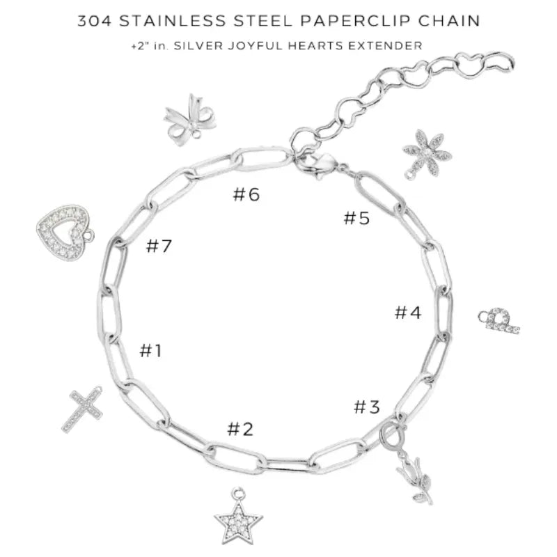 Elegant Charm Bracelet with Assorted Charms - Dainty Adjustable Jewelry for Women & Girls - Perfect for Gifts, Parties & Everyday Wear