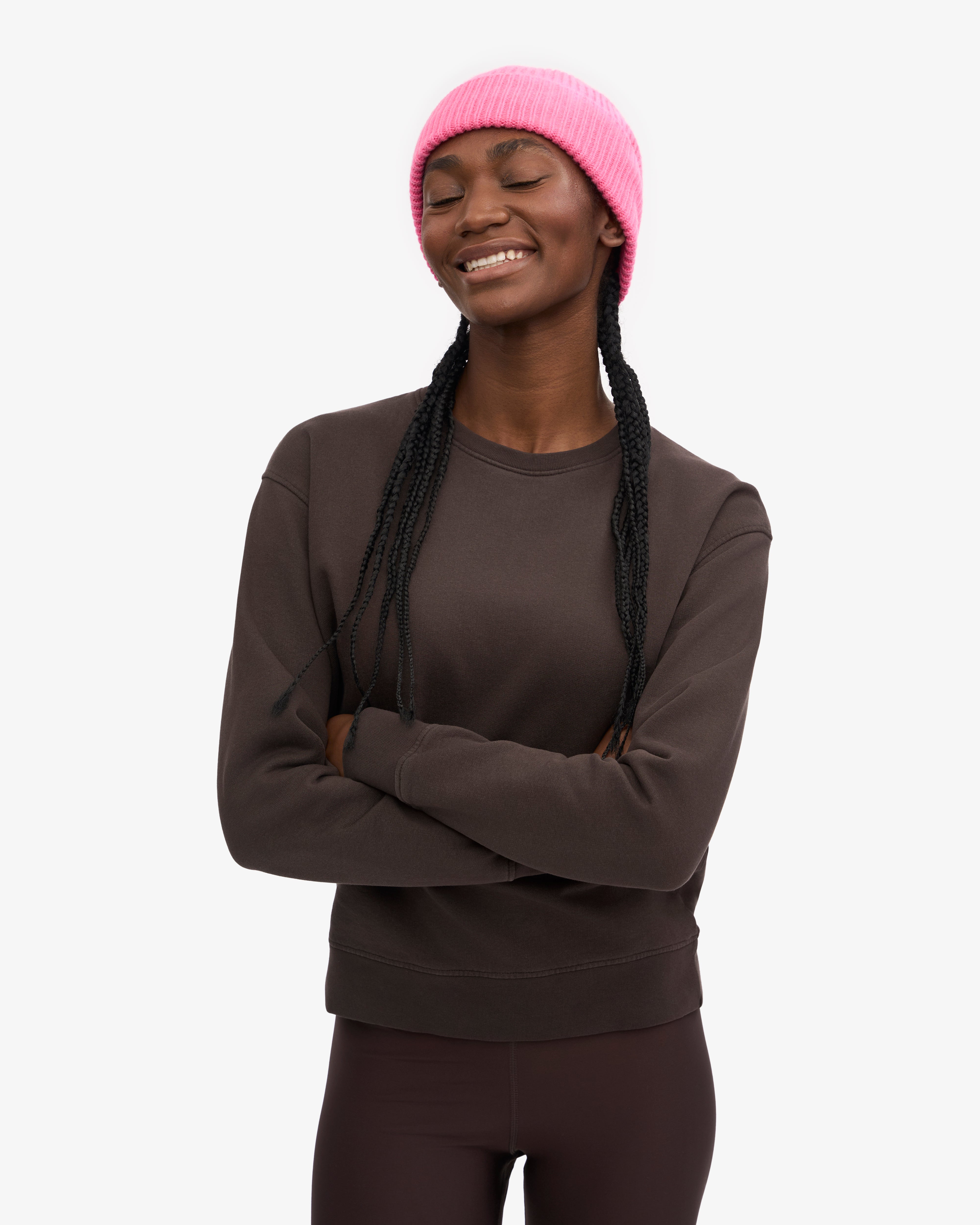Organic Cotton Women's Classic Crew Neck T-Shirt - Coffee Brown | Casual Everyday Wear & Layering Essential