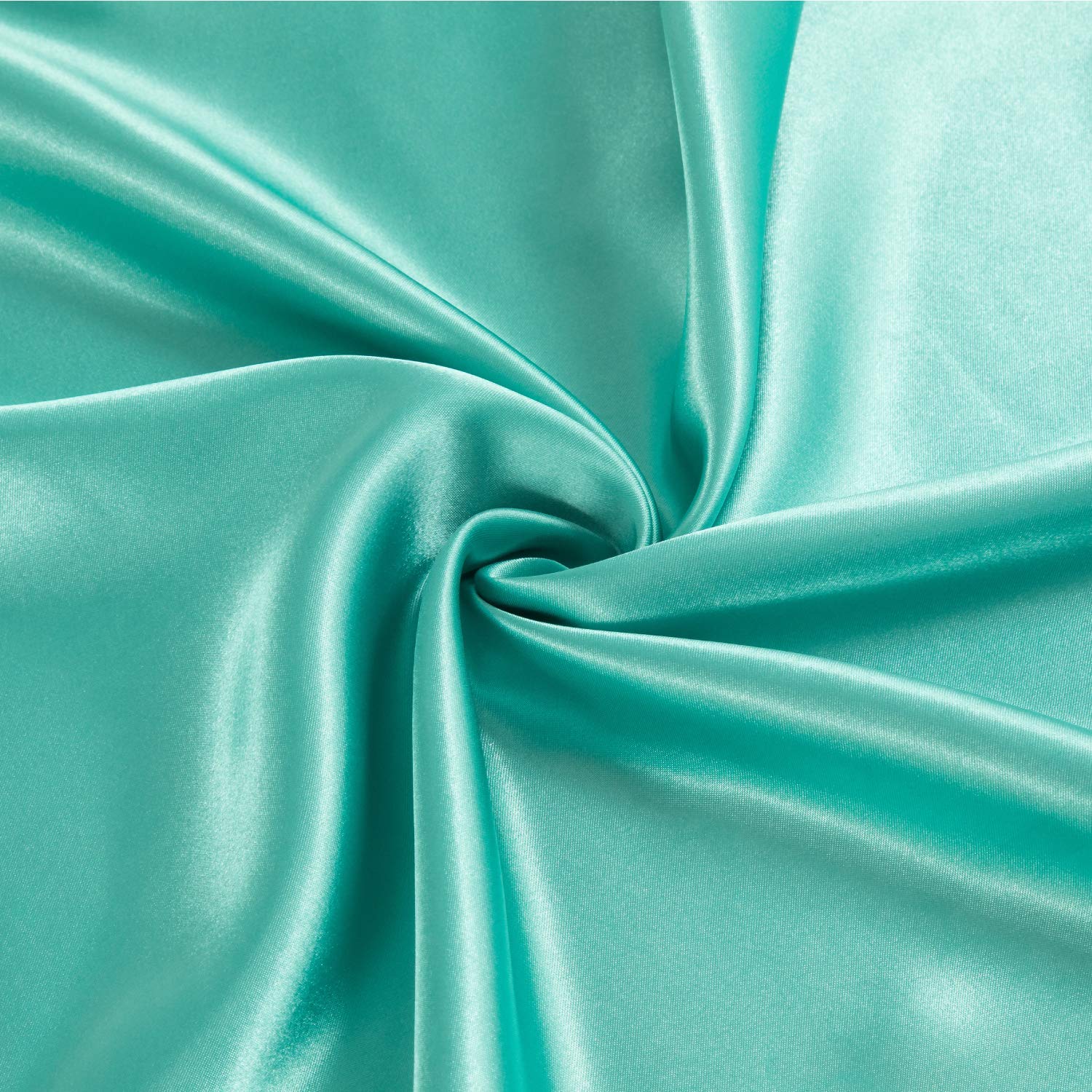 Luxury Satin Pillowcase for Hair & Skin - 2 Pack King Size (20x40 Inches) Cooling Super Soft Pillow Covers with Envelope Closure - Turquoise - Perfect for Beauty Sleep & Skin Care