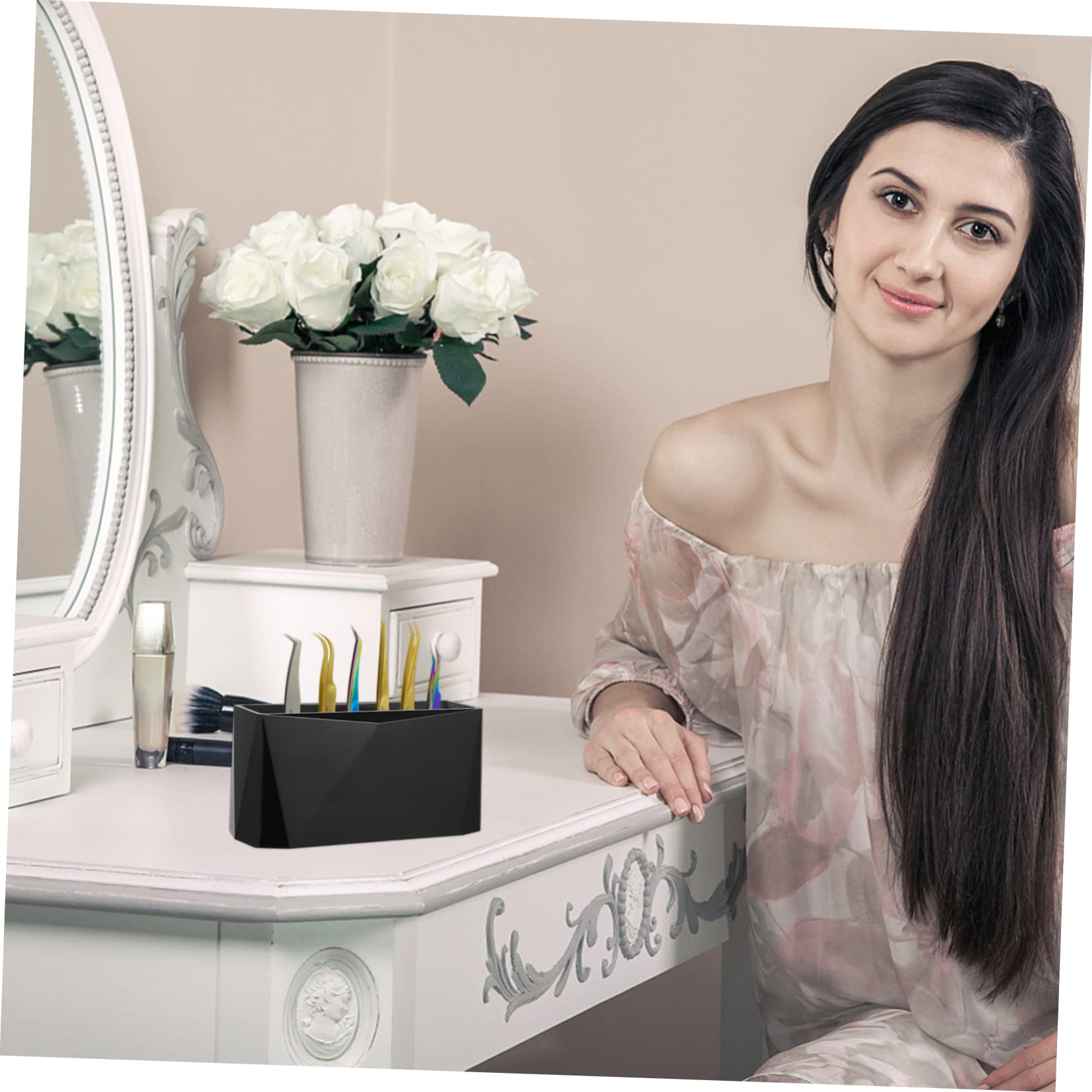 Didiseaon 6-Hole Eyelash Tweezers Holder - Lash Extension Organizer Stand for Eyelash Tweezers & Tools - Perfect for Salon, Spa & Home Lash Extension Storage