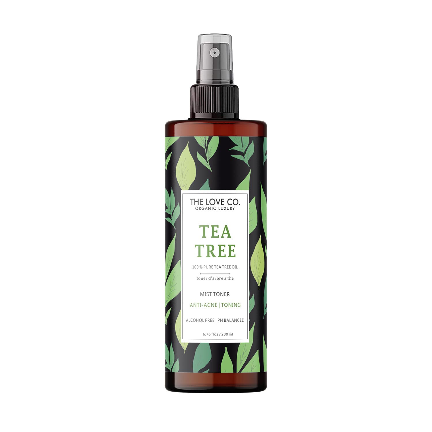 LOVE CO Tea Tree Face Toner for Oily & Acne-Prone Skin - Pore Minimizing Toner with Niacinamide & 1% Salicylic Acid - Blemish Control & Skin Tightening Treatment - Perfect for Daily Skincare Routine & Post-Workout Refresh