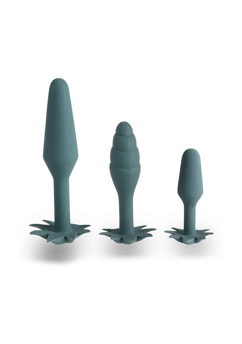Premium Silicone Anal Butt Plug Trainer Set - 3 Sizes with 420 Pot Leaf Design | Comfortable & Safe for Beginners | Perfect for Relaxation, Intimacy & Adult Play