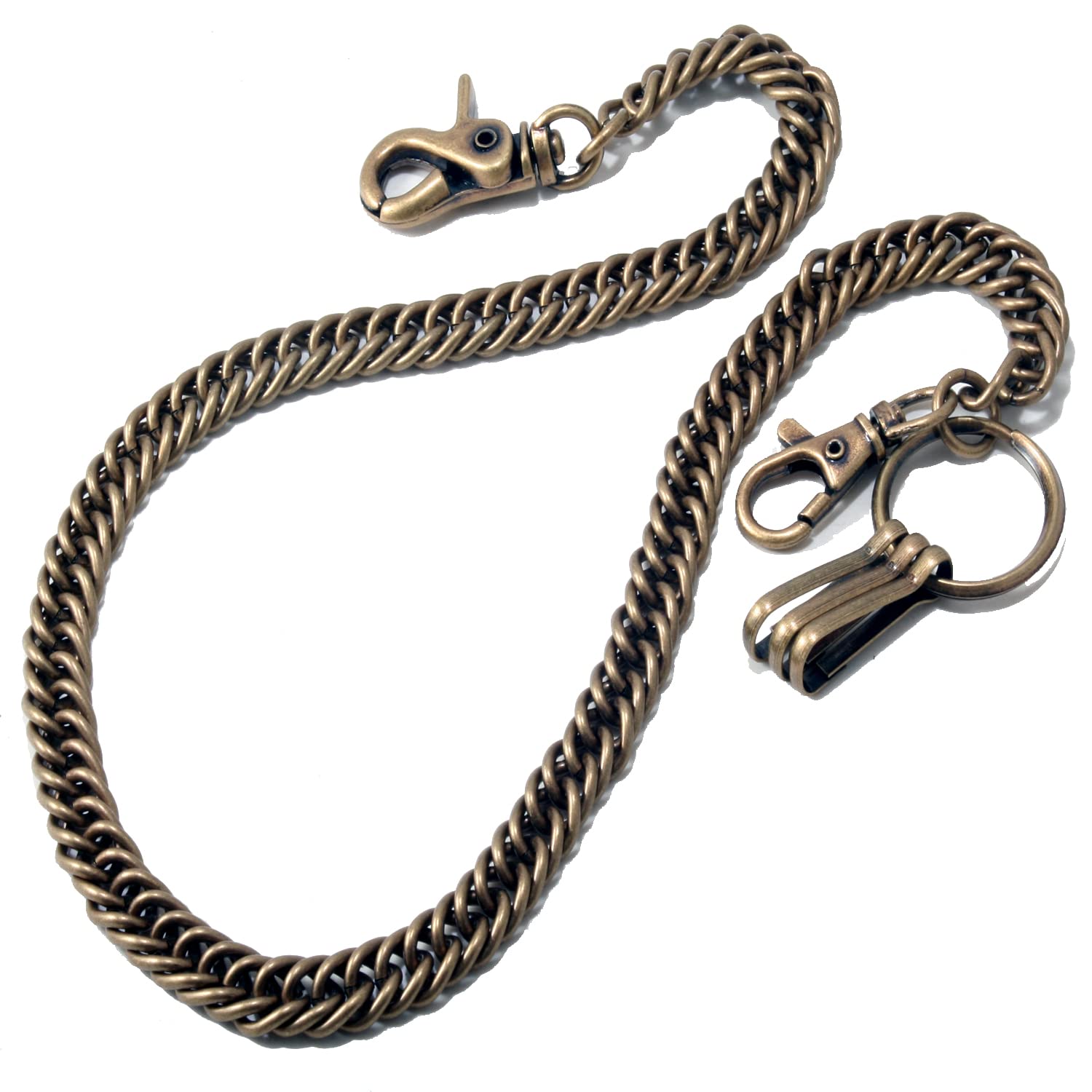 Double K Heavy Duty Pocket Keychain with Lobster Clasps & Extra Ring - 20 Inch Secure Key Holder for Wallets, Bags & Key Organization | Perfect for Everyday Carry, Travel & Outdoor Activities