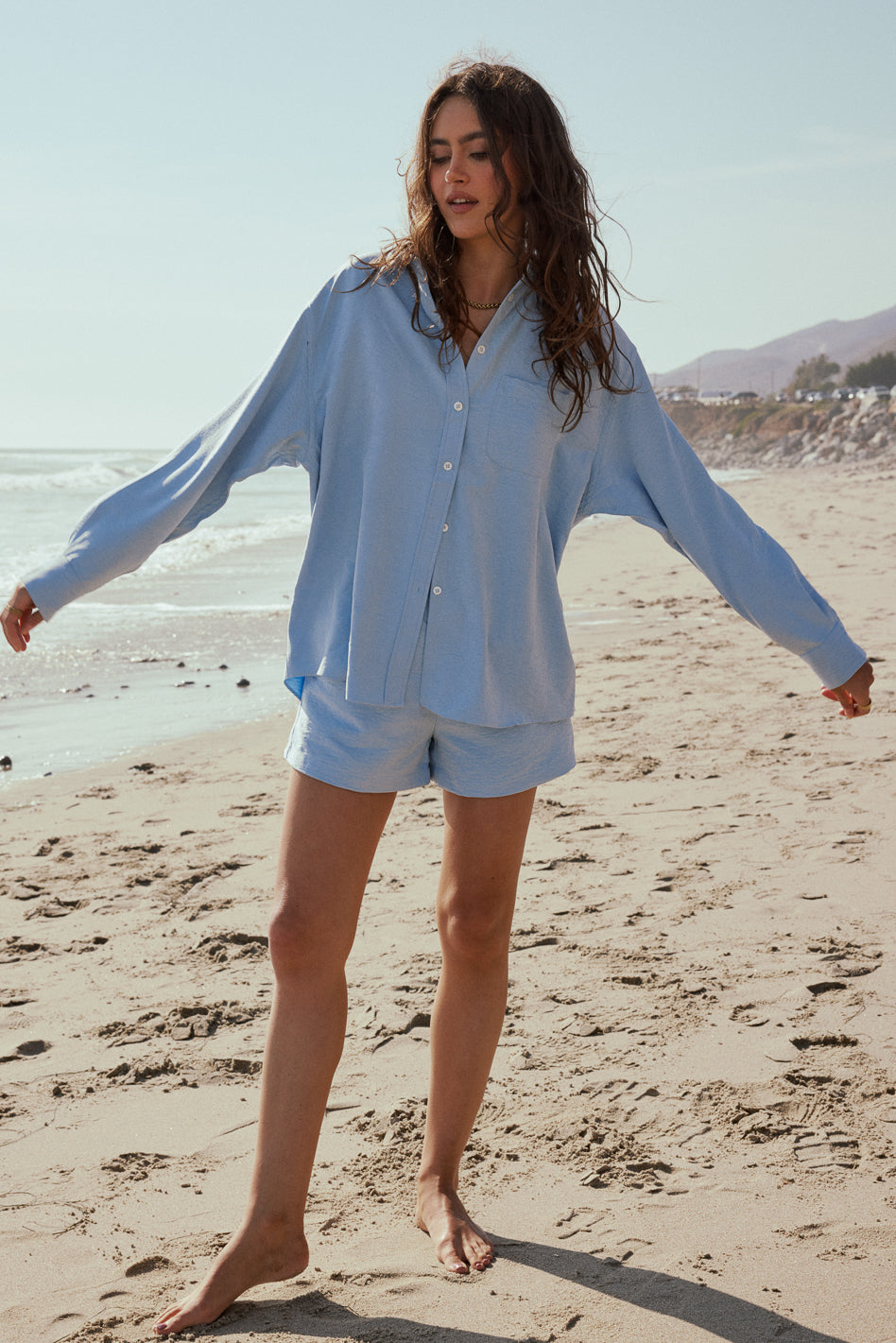 Lena Women's High Waist Denim Shorts in Blue - Perfect for Summer Outfits, Beach Vacations & Casual Wear