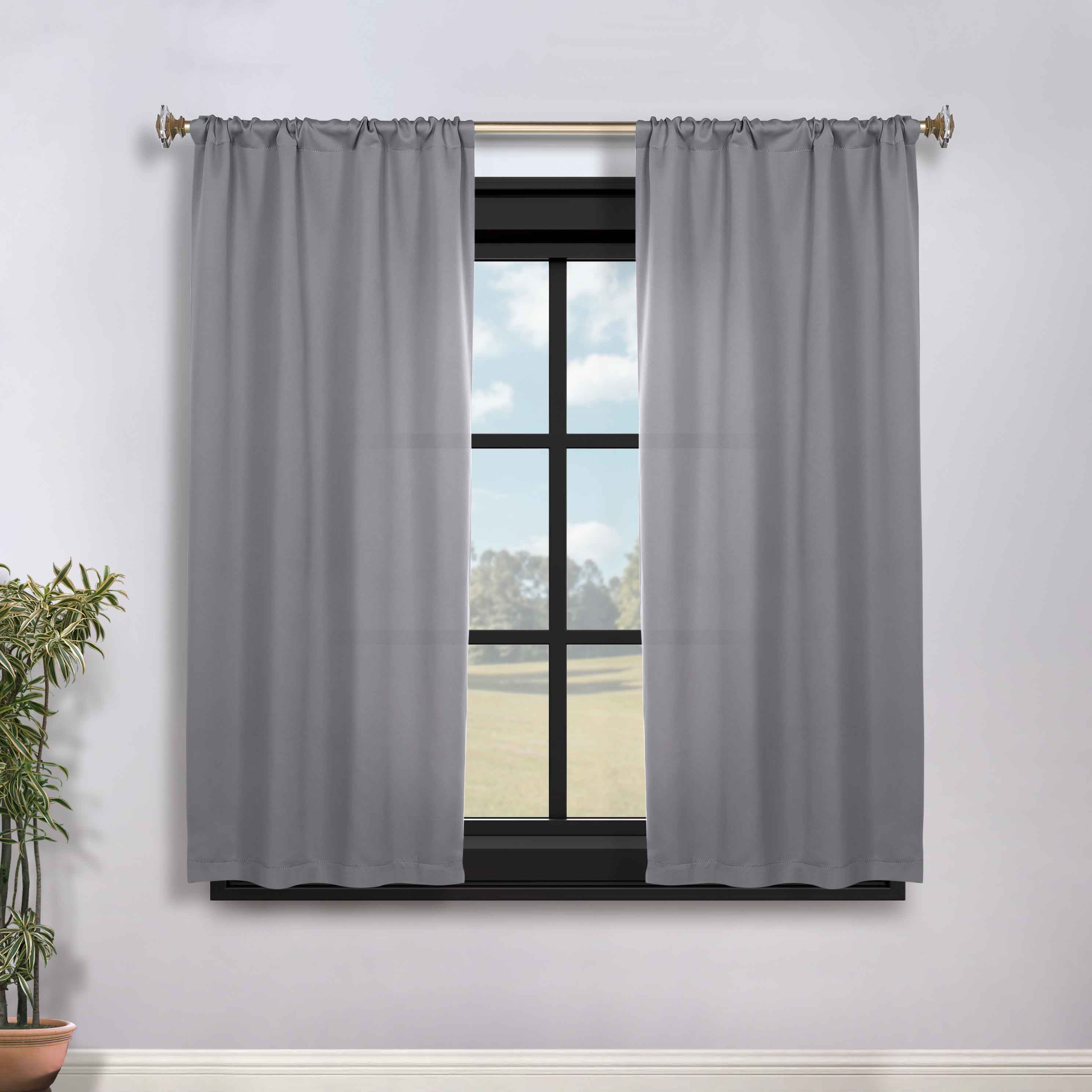 Machine Washable Blackout Curtains Set of 2 - Solid Color Room Darkening Window Treatments for Bedroom, Living Room & Nursery