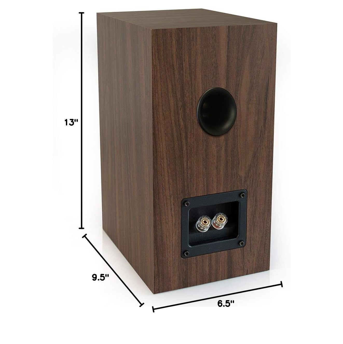 KLH Albany II 2-Way Bookshelf Speakers - Premium Studio Music & High Performance Home Theater | Hi-Res Surround Sound with Deep Bass Port | Detachable Magnetic Grille | European Walnut Finish (Pair) - Ideal for Living Room, Bedroom & Home Office