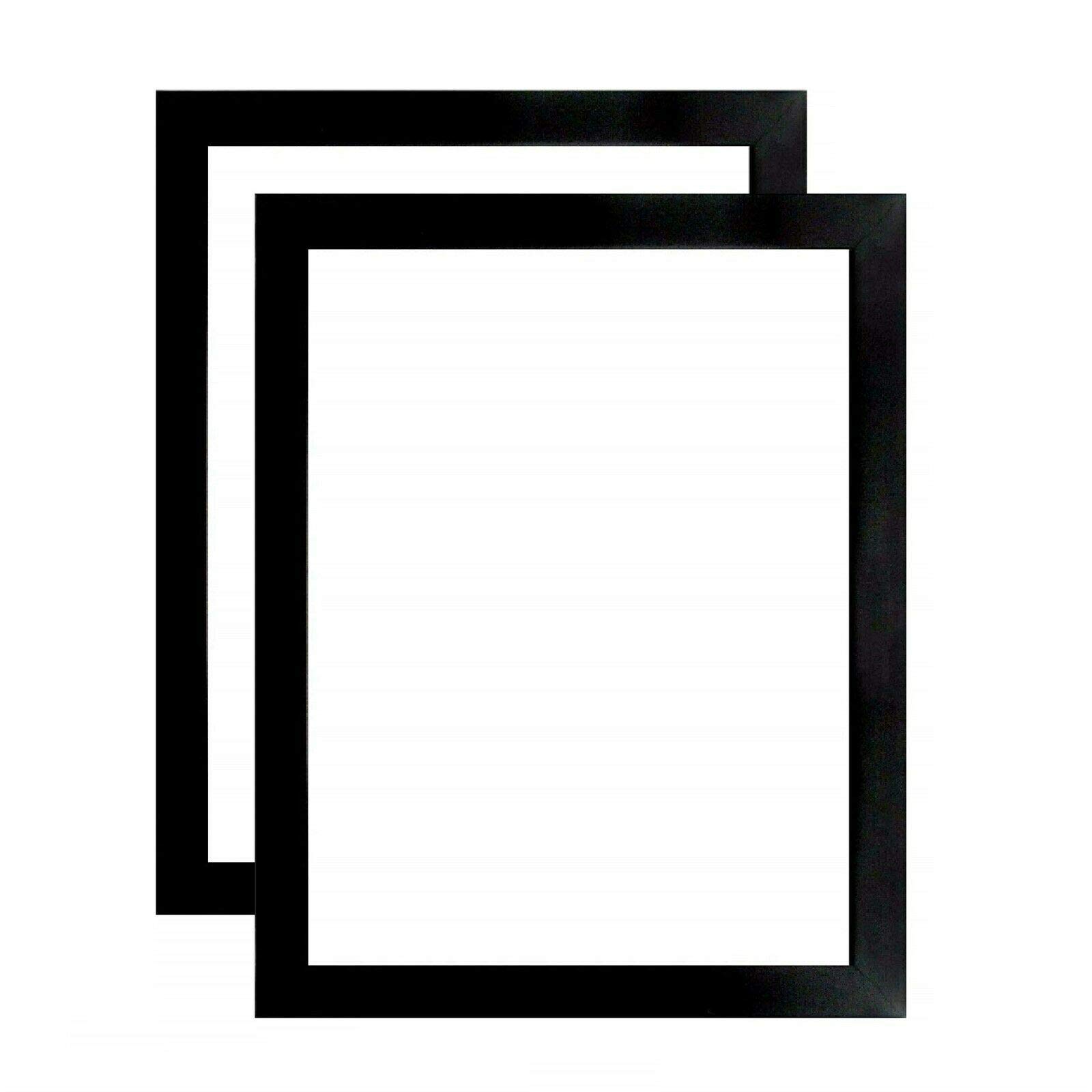 20x24 Inch Black Solid Wood Picture Frame Set of 2 - 1.25 Inch Wrapped Finish for Posters, Photos & Artwork - Perfect for Home Decor, Office Display & Gift Giving