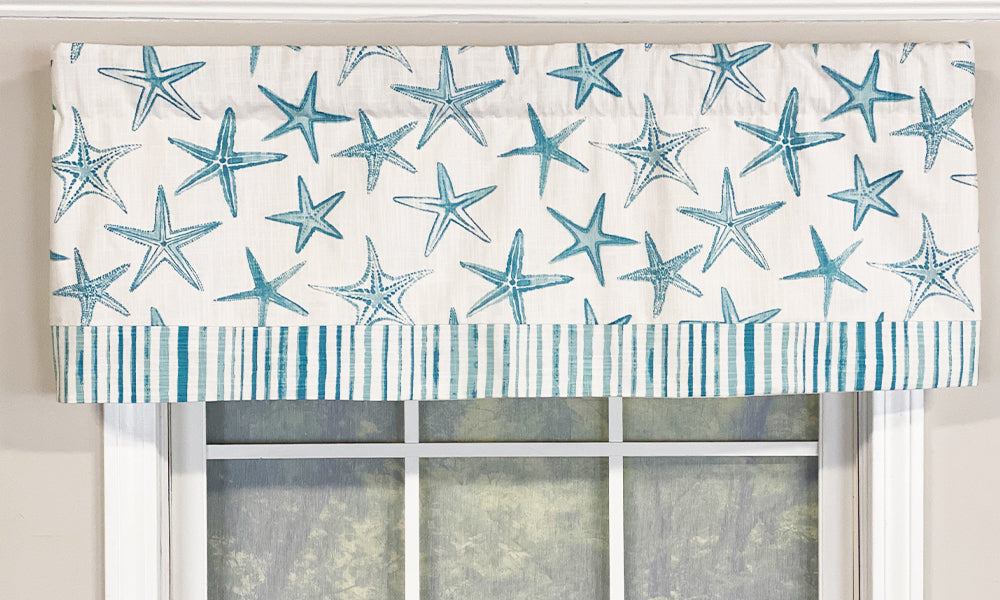 Starfish Straight Valance - Premium Window Valance for Living Room, Bedroom & Kitchen - Elegant Home Decor & Curtain Topper for Modern Interiors